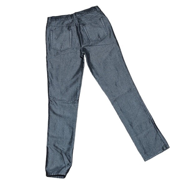 R4R Rave 4 Real shimmer metallic like grey Y2K vintage jeans size 11 Junior - Picture 2 of 10